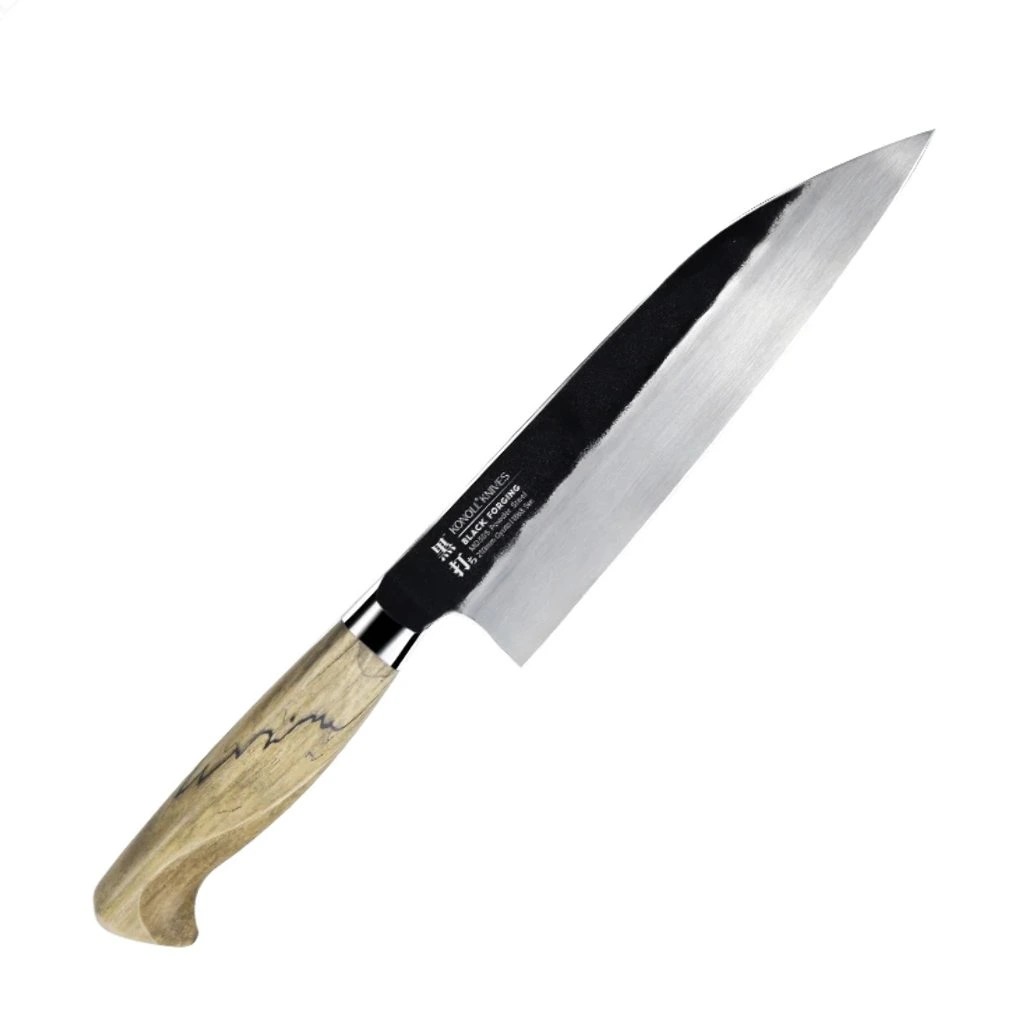 foto Kuchy�sk� n�� Chef/Gyuto 210 mm Konoll� Black Forging MD305